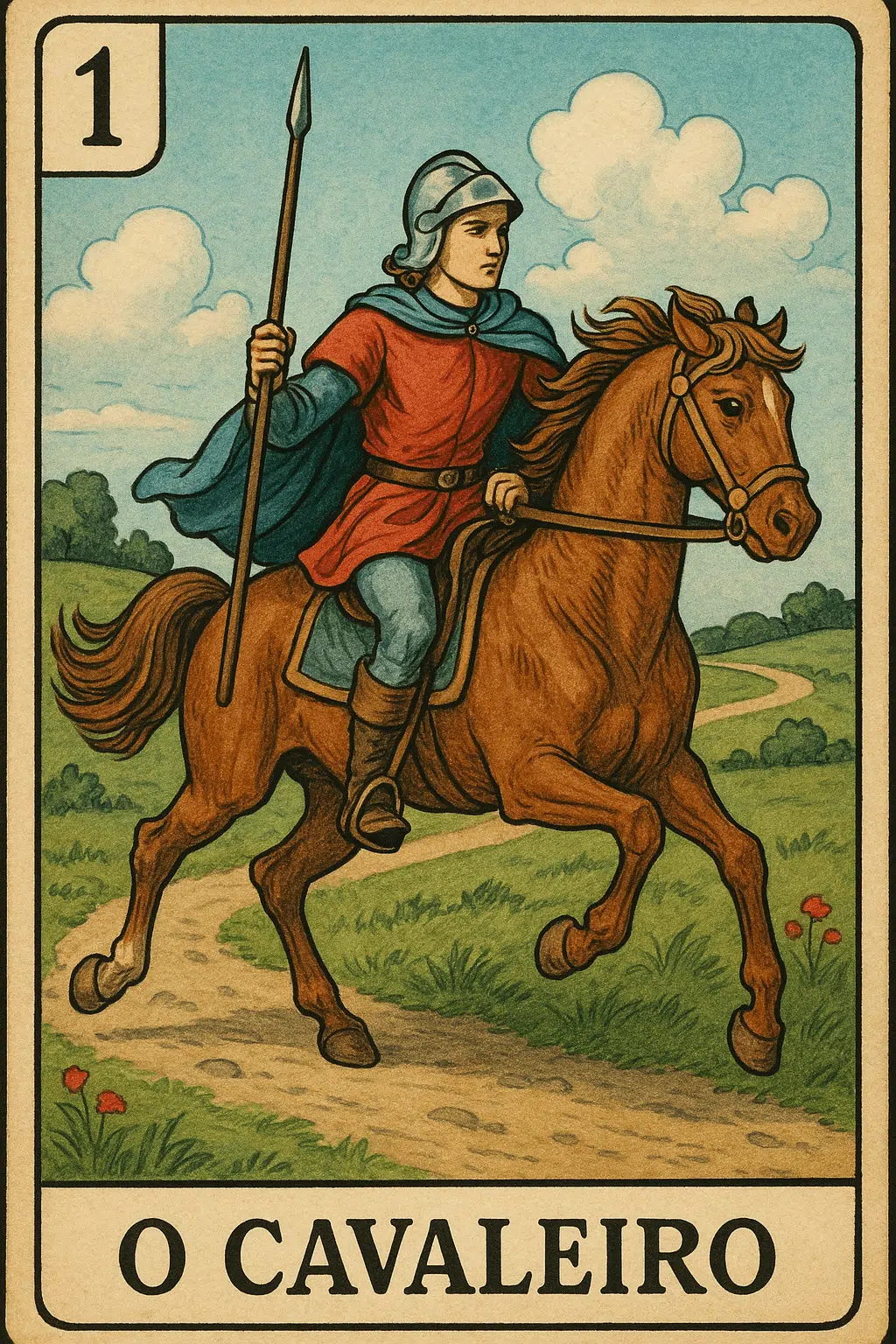 carta 1 baralho cigano - o cavaleiro