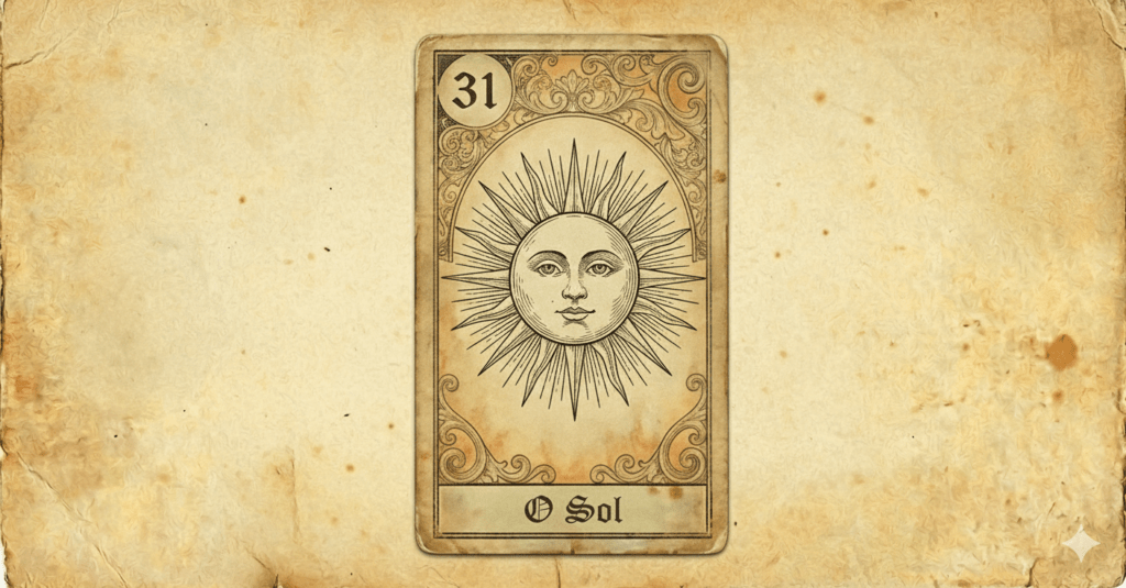 carta 31 baralho cigano - O Sol